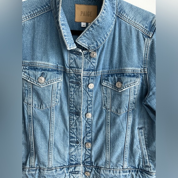 NEW ⭐️ PAIGE VIVIENNE RELAXED DENIM JACKET SIZE M - Picture 11 of 13